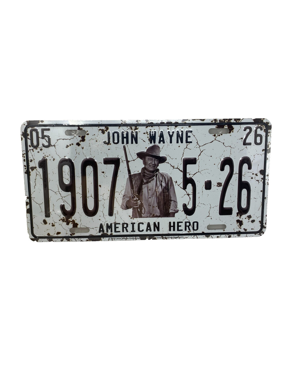 John Wayne American Hero License Plate 12x6 Novelty Western Decor New